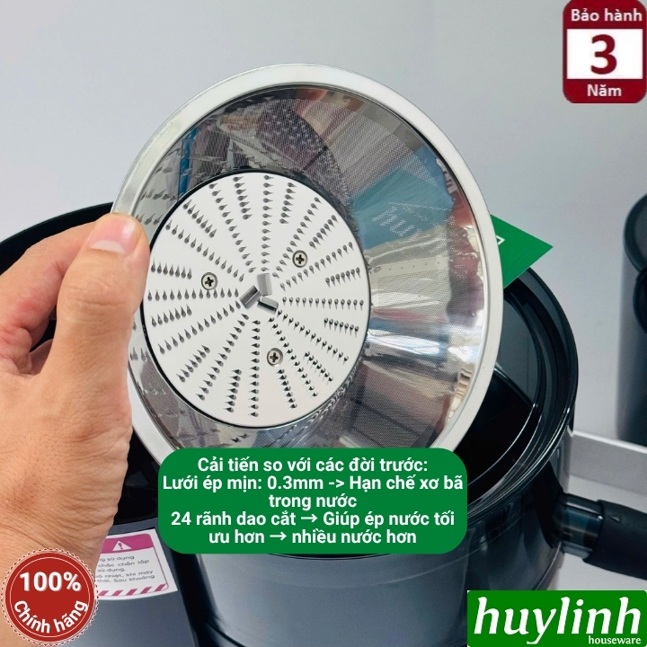 Máy ép nhanh thế hệ mới Promix PFJ-12 - 1200W - Lưới ép trái cây mịn hơn 0.3mm 3