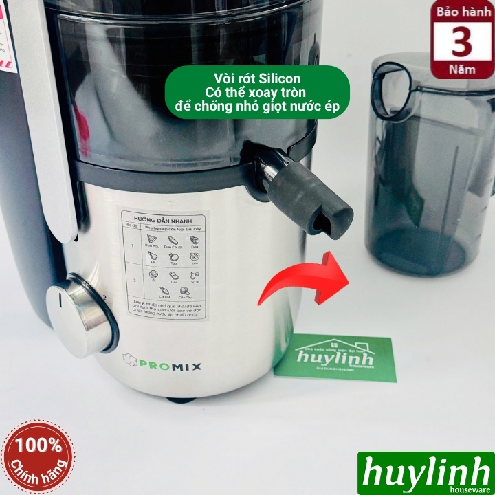 Máy ép nhanh thế hệ mới Promix PFJ-12 - 1200W - Lưới ép trái cây mịn hơn 0.3mm 6