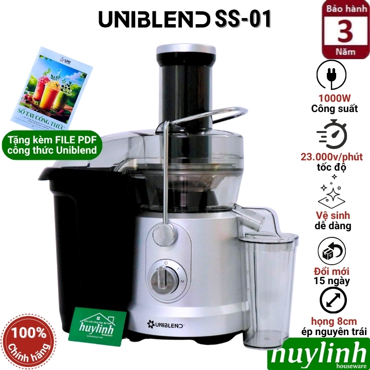 Máy ép trái cây Uniblend SS-01 - Công suất 1000W - Phù hợp cho quán kinh doanh (USS-01)
