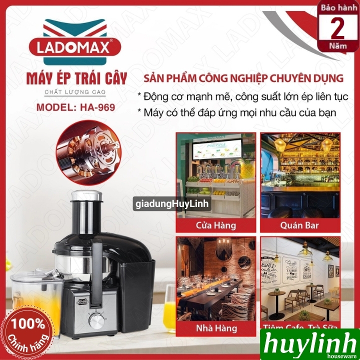 Máy ép trái cây nhanh Ladomax HA-969 - 1860W 6