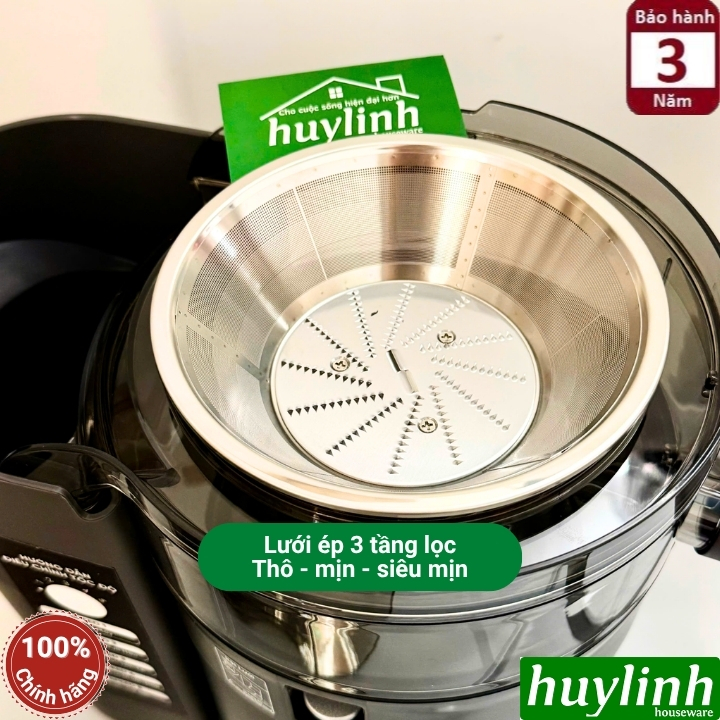 Máy ép nhanh thế hệ mới Promix PFJ-1250 - 1250W - Động cơ êm và bền bỉ - Lưới ép 3 tầng lọc 5