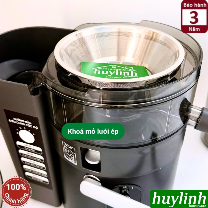 Máy ép nhanh thế hệ mới Promix PFJ-1250 - 1250W - Động cơ êm và bền bỉ - Lưới ép 3 tầng lọc 6
