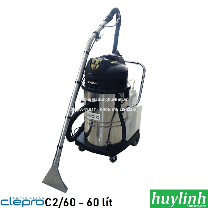 Máy giặt thảm phun hút Clepro C2/60 - 60 lít - 2 motor