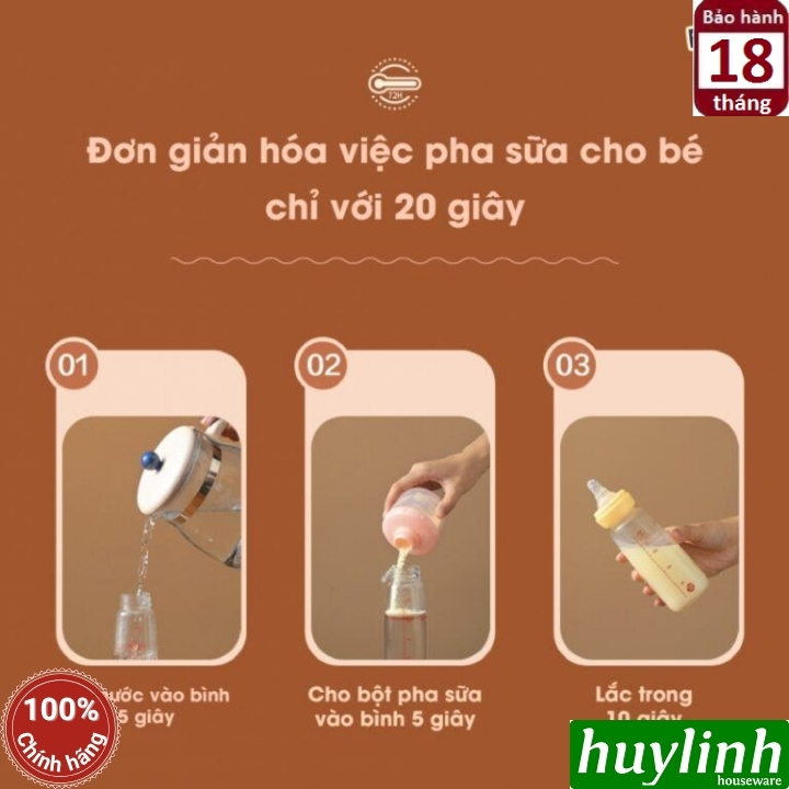 Máy đun nước - hâm sữa cho bé Bear TNQ-D12D1 - 1.2 lít - Tiếng Việt 3