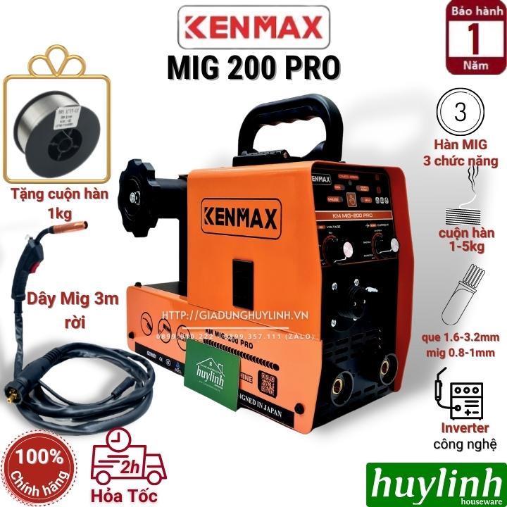 Máy hàn 3 chức năng Kenmax MIG 200 PRO - Tặng cuộn dây 1kg [hàn cuộn 1 - 5 kg]