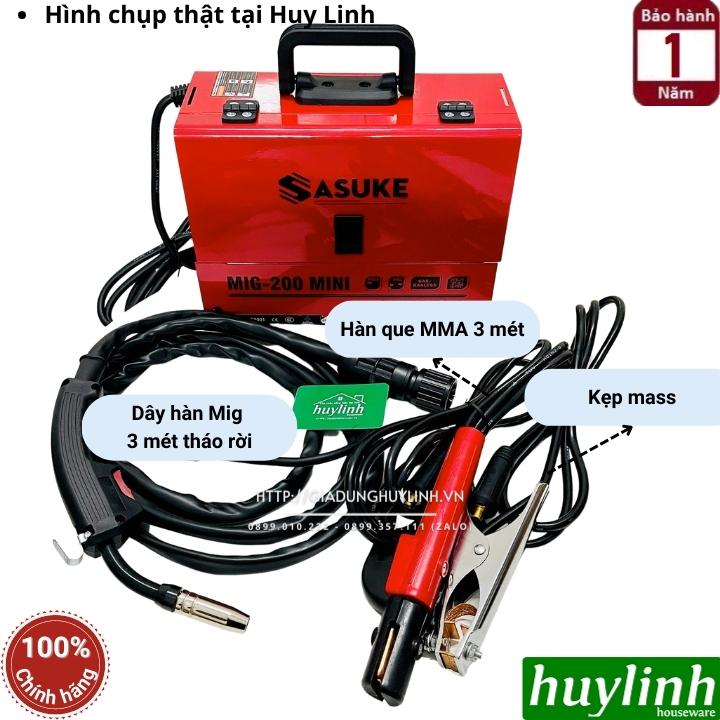 Máy hàn Sasuke MIG 200 mini - 3 chức năng - Tặng kèm 1 cuộn dây 1kg - Dây mig rời 3 mét 3