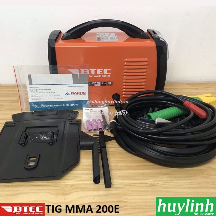 Máy hàn điện tử Btec TIG/MMA 200E - 2 chức năng