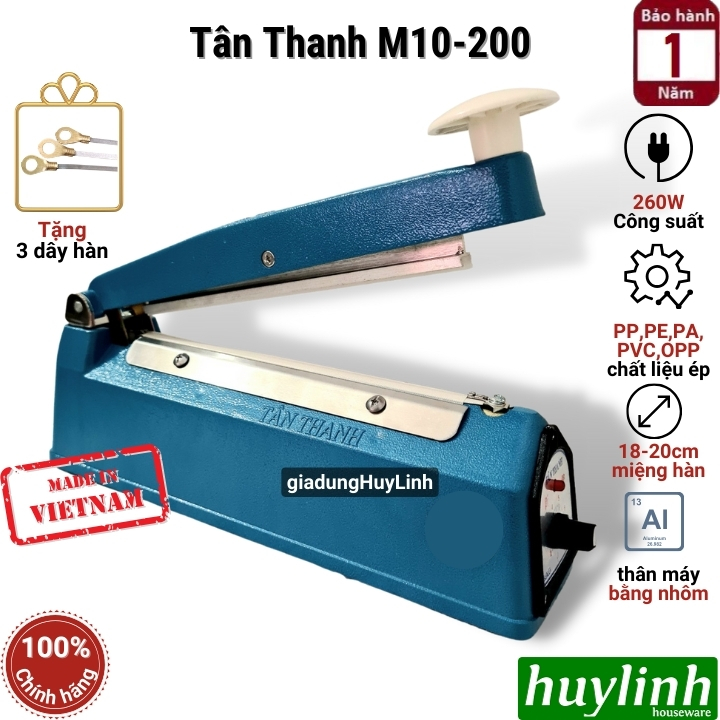 Máy hàn miệng túi Tân Thanh M10-200