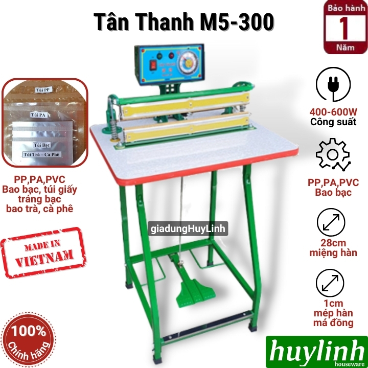 Máy hàn miệng túi Tân Thanh M5-300