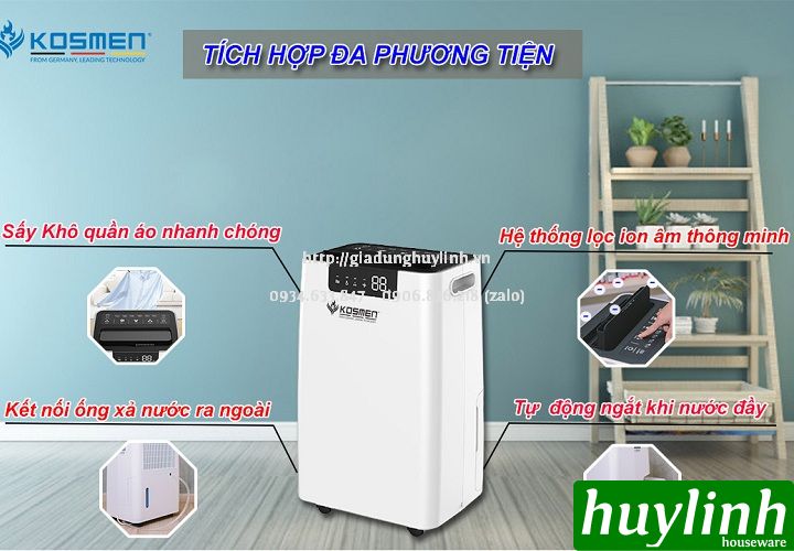 Máy hút ẩm dân dụng Kosmen KM-60S - 60 lít/ngày 4