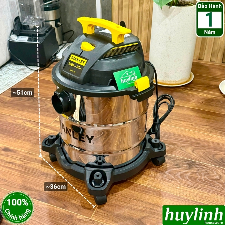 Máy hút bụi 3 chức năng Stanley SL19417-6AB - 23 lít - 1200W - Hút bụi khô ướt và thổi bụi 3
