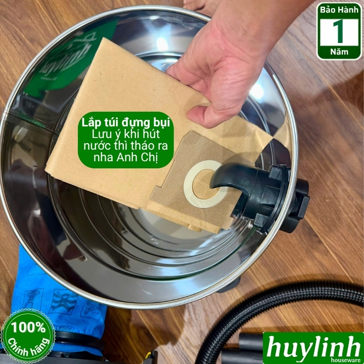 Máy hút bụi 3 chức năng Stanley SL19417-6AB - 23 lít - 1200W - Hút bụi khô ướt và thổi bụi 6