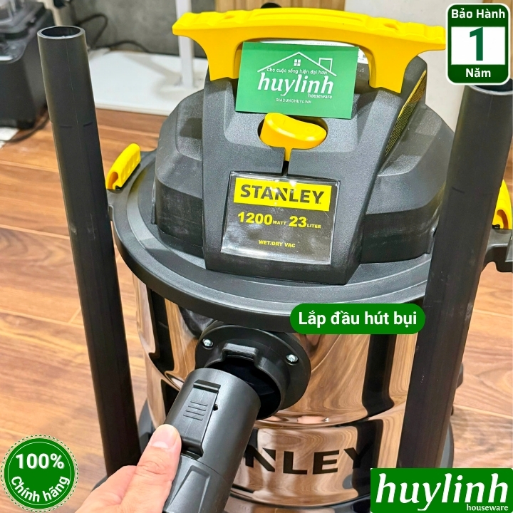 Máy hút bụi 3 chức năng Stanley SL19417-6AB - 23 lít - 1200W - Hút bụi khô ướt và thổi bụi 7