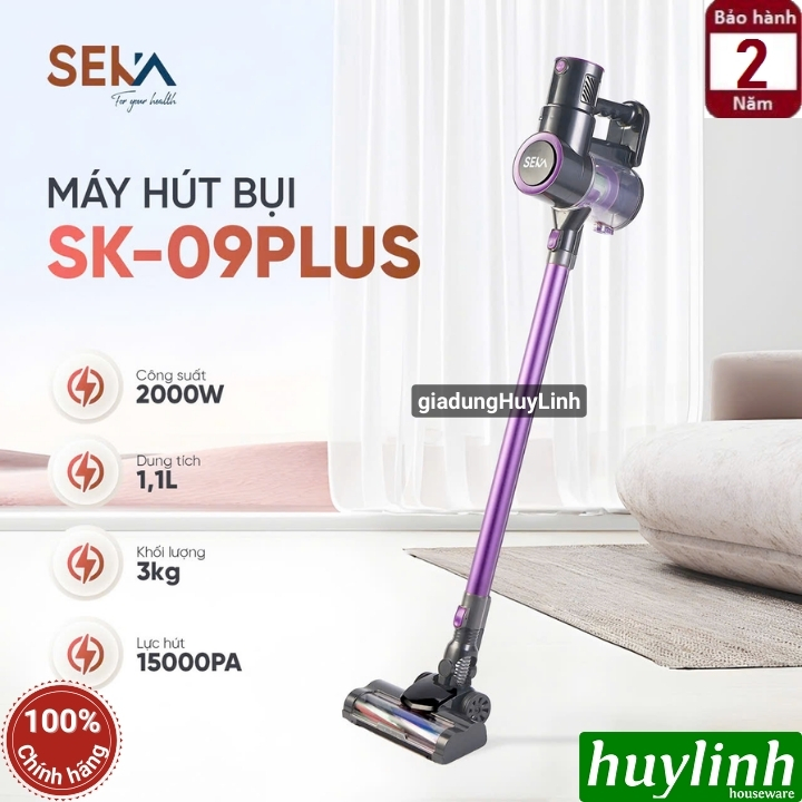 Máy hút bụi cầm tay có dây Seka SK-09 Plus - 2000W - 15000pa