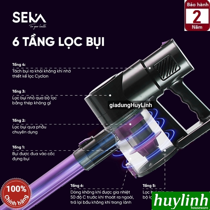 Máy hút bụi cầm tay có dây Seka SK-09 Plus - 2000W - 15000pa 3