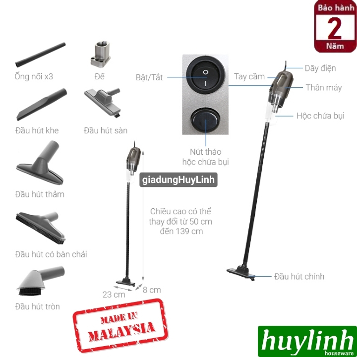 Máy hút bụi cầm tay Shimono SVC1017 - Malaysia 2