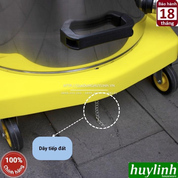 Máy hút bụi công nghiệp khô và ướt HiClean HC902 - 90 lít - 3200W - 2 Motor lõi đồng 4