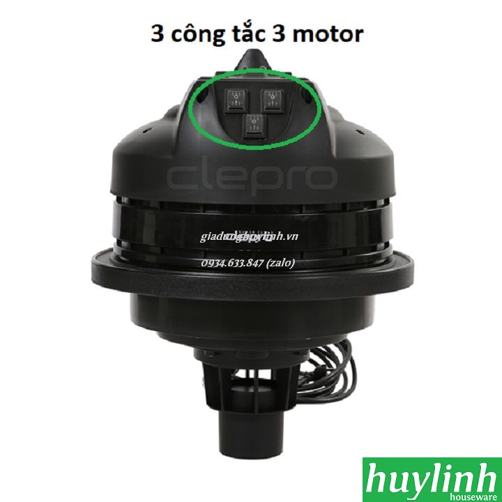 Máy hút bụi công nghiệp Clepro S3/60 - 3 motor 2