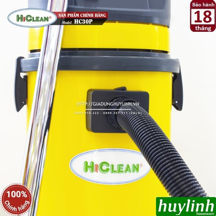 Máy hút bụi công nghiệp Khô và Ướt HiClean HC30P - 30 lít - Thùng nhựa 5