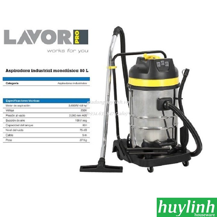 Máy hút bụi Lavor Thor 380 IF - 80 lít 3