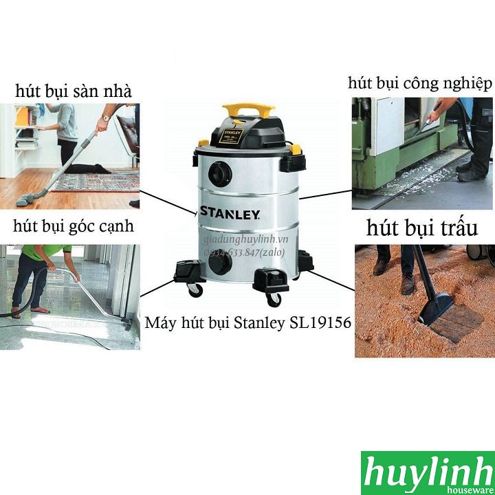 Máy hút bụi công nghiệp khô và ướt Stanley SL19156 - 38 lít - 5.5HP 3