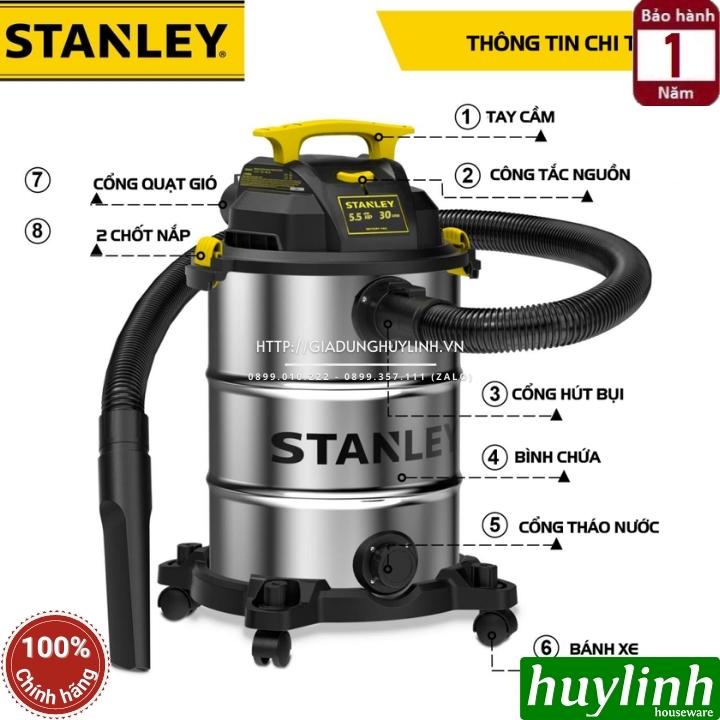 Máy hút bụi 3 chức năng Stanley SL19417-8A - 30 lít - 4000W - Hút bụi khô ướt và thổi bụi 2