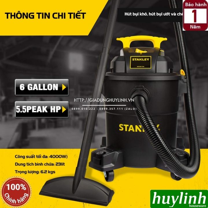 Máy hút bụi 3 chức năng Stanley SL19417P-6A - 23 lít - 4000W - Hút bụi khô ướt và thổi bụi 3