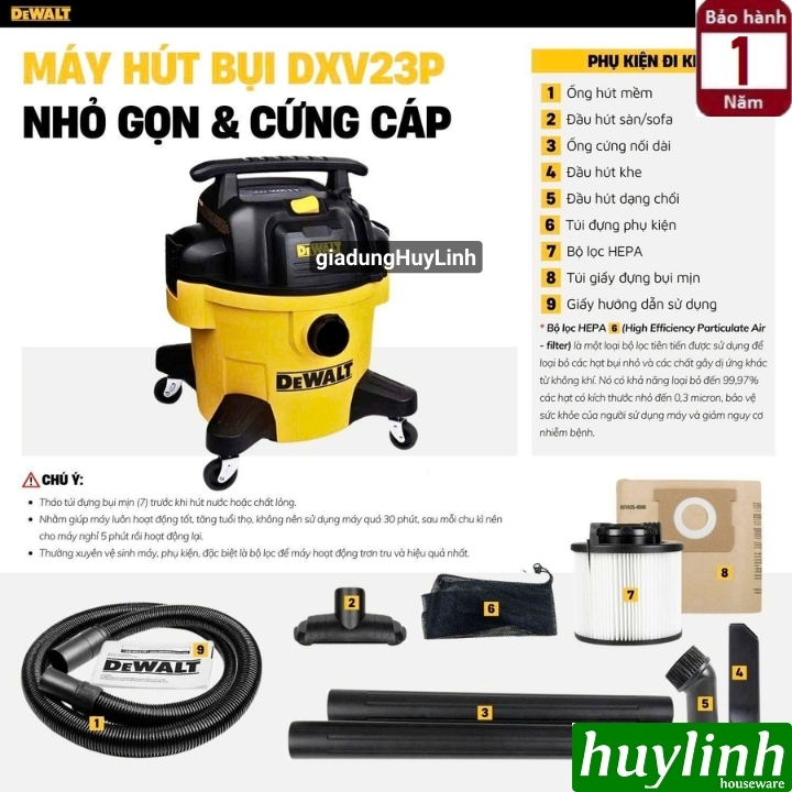 Máy hút bụi 3 chức năng Dewalt USA DXV23P 2