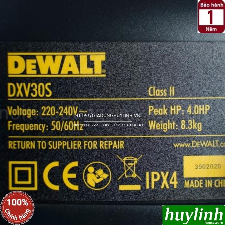 Máy hút bụi 3 chức năng Dewalt DXV30S – 30 lít - Hút bụi khô - Ướt - Thổi bụi 2