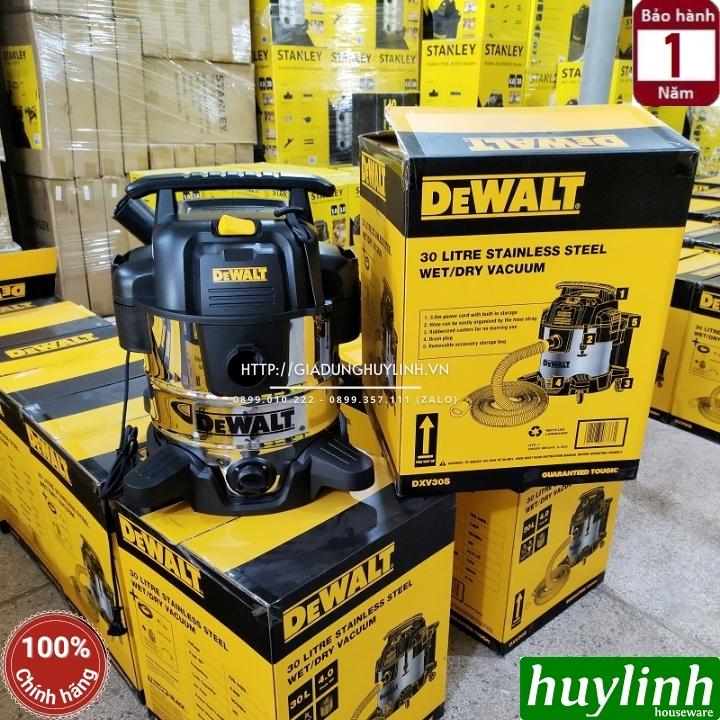 Máy hút bụi 3 chức năng Dewalt DXV30S – 30 lít - Hút bụi khô - Ướt - Thổi bụi 4