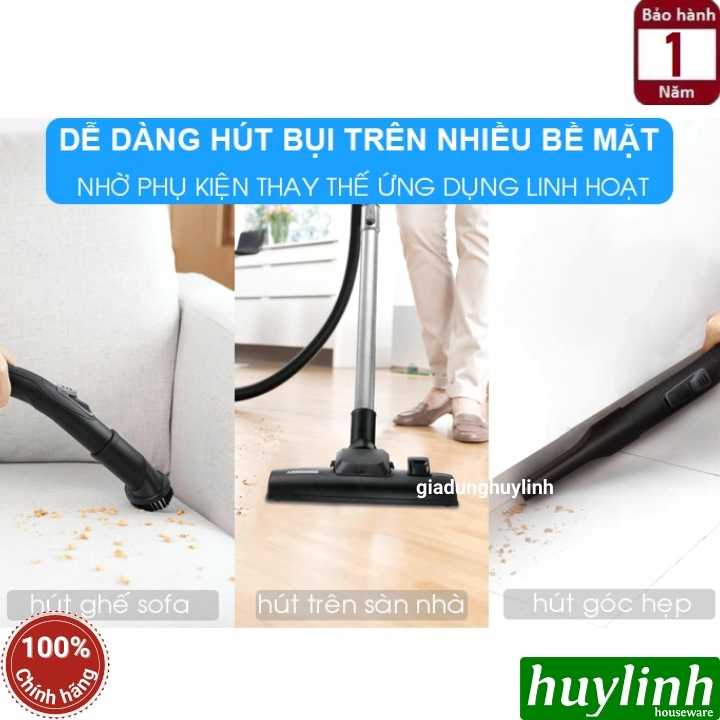 Máy hút bụi Karcher VC2 *KAP - 1100W - 2.8 lít 6
