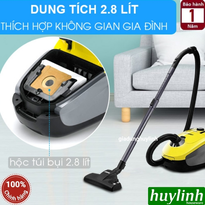 Máy hút bụi Karcher VC2 *KAP - 1100W - 2.8 lít 9