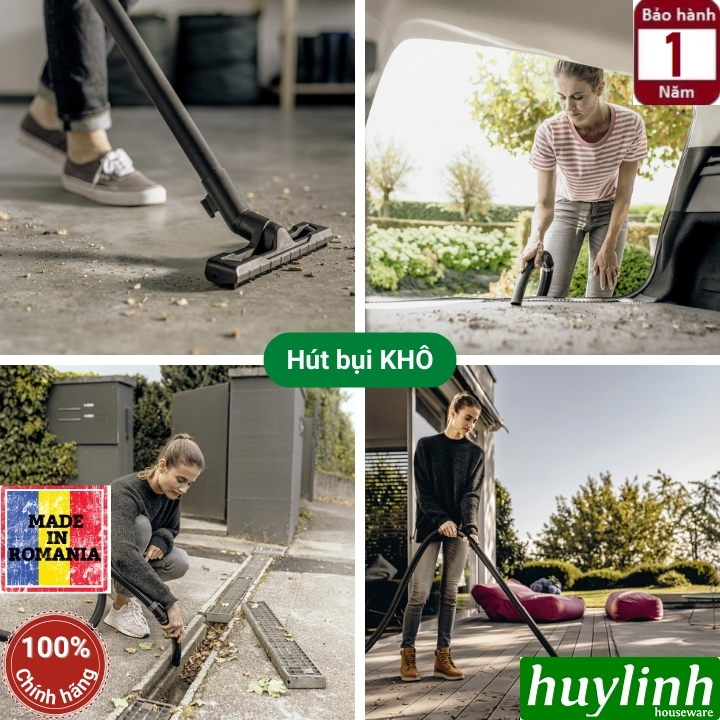 Máy hút bụi khô - ướt và thổi bụi Karcher WD4S (mã 1.628-260.0) - Dung tích 20 lít - Hàng chính hãng 2