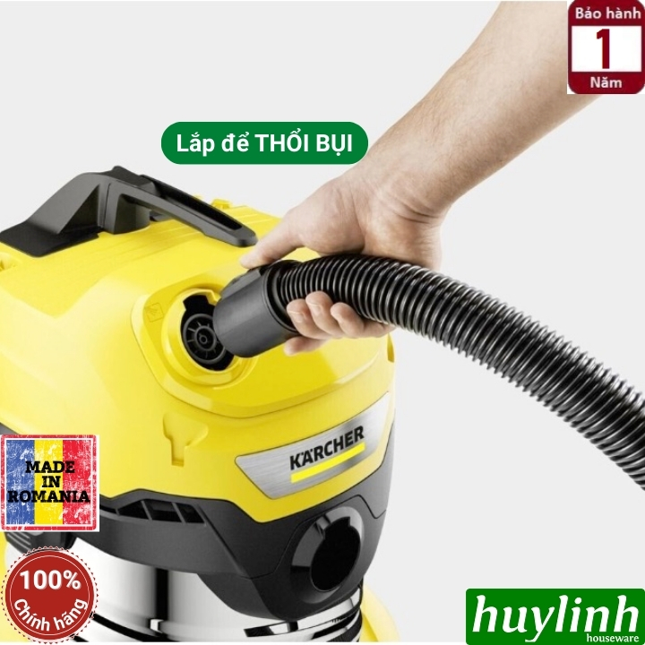 Máy hút bụi khô - ướt và thổi bụi Karcher WD4S (mã 1.628-260.0) - Dung tích 20 lít - Hàng chính hãng 4