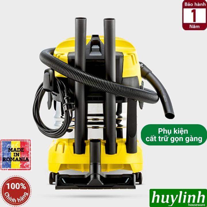 Máy hút bụi khô - ướt và thổi bụi Karcher WD4S (mã 1.628-260.0) - Dung tích 20 lít - Hàng chính hãng 6