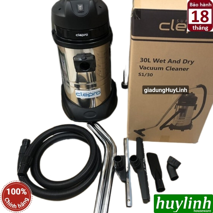 Máy hút bụi công nghiệp khô và ướt Clepro S1/30 - 30 lít 4