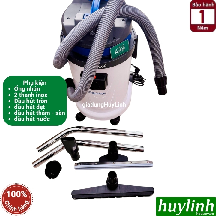 Máy hút bụi công nghiệp khô và ướt CleproX X1/45 - 30 lít - Thùng nhựa 2