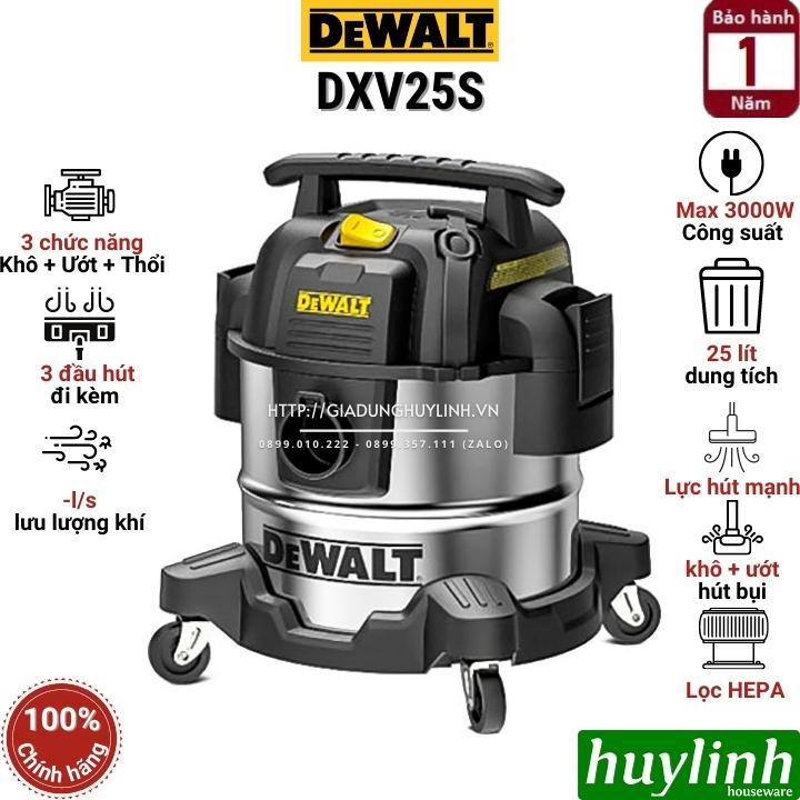 Máy hút bụi 3 chức năng Dewalt USA DXV25S