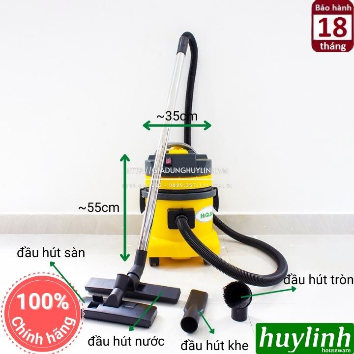 Máy hút bụi Khô và Ướt HiClean HC15P - 15 lít - Thùng nhựa 2