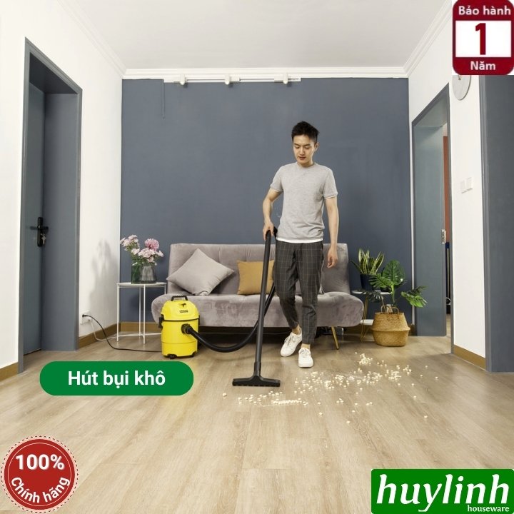 Máy hút bụi Karcher WD1 Classic - 3 chức năng hút bụi khô - ướt và thổi bụi 3