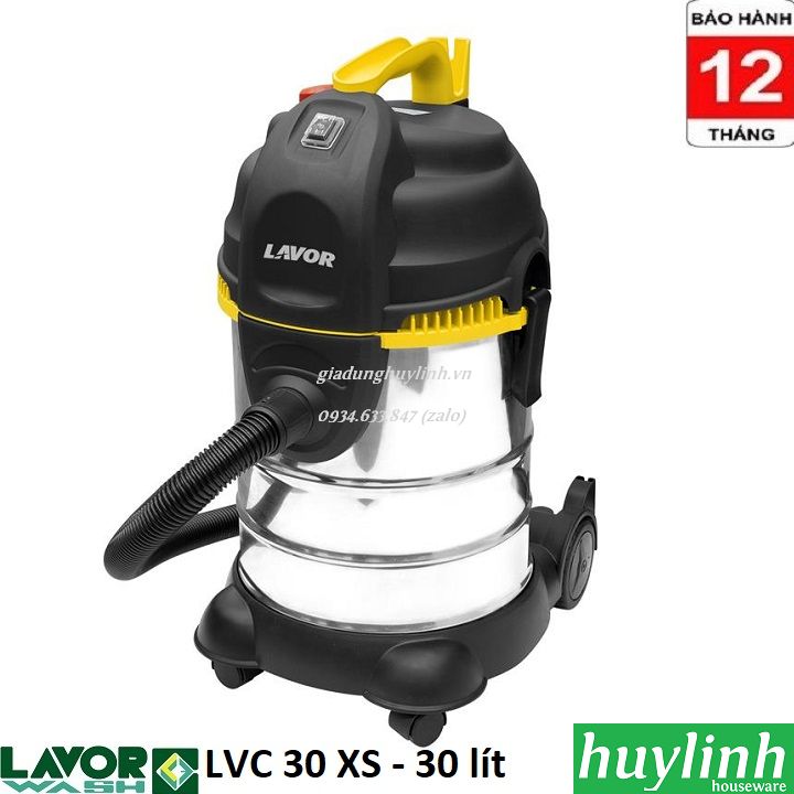 Máy hút bụi Lavor LVC 30 XS - 30 lít