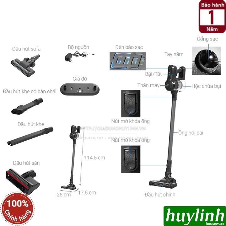 Máy hút bụi không dây dùng pin Hafele HSV-21G - 2600mAh 2