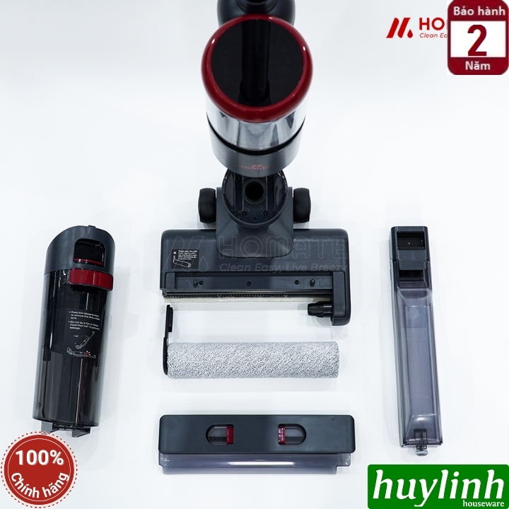 Máy hút bụi lau nhà không dây dùng pin Homate M250DW - 250W - pin 3000mAh 5