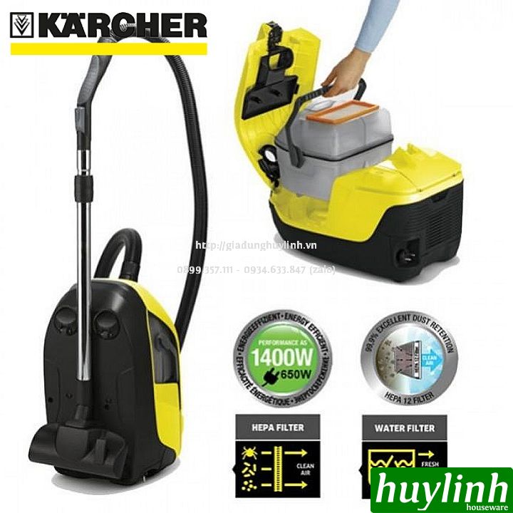 Máy hút bụi cao cấp Karcher DS6 - Lọc bằng nước - Made in Châu Âu 3