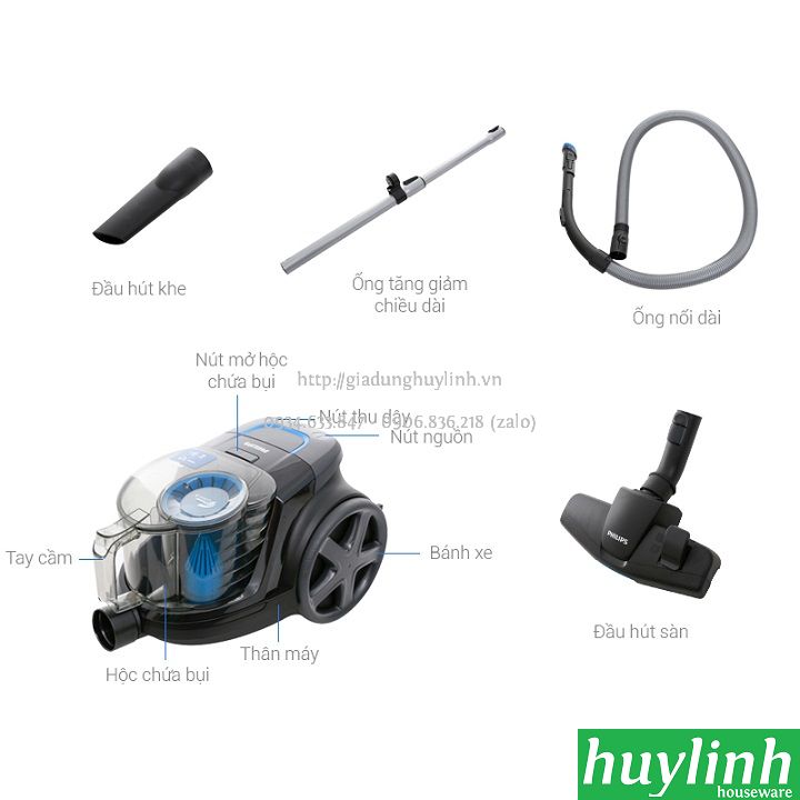 Máy hút bụi Philips FC9350 - 1800W - Chính hãng 2