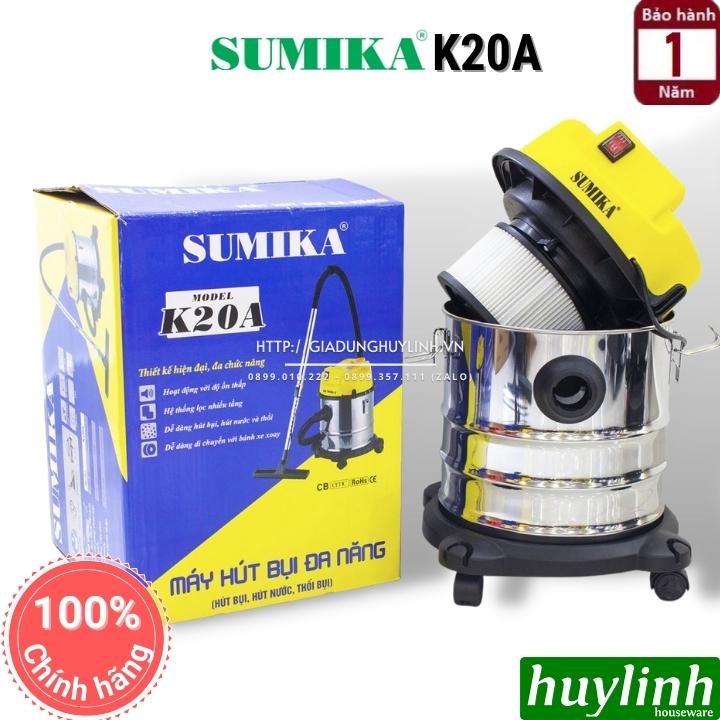 Máy hút bụi Sumika K20A - 20 lít - Hút khô + hút ướt + thổi bụi 3