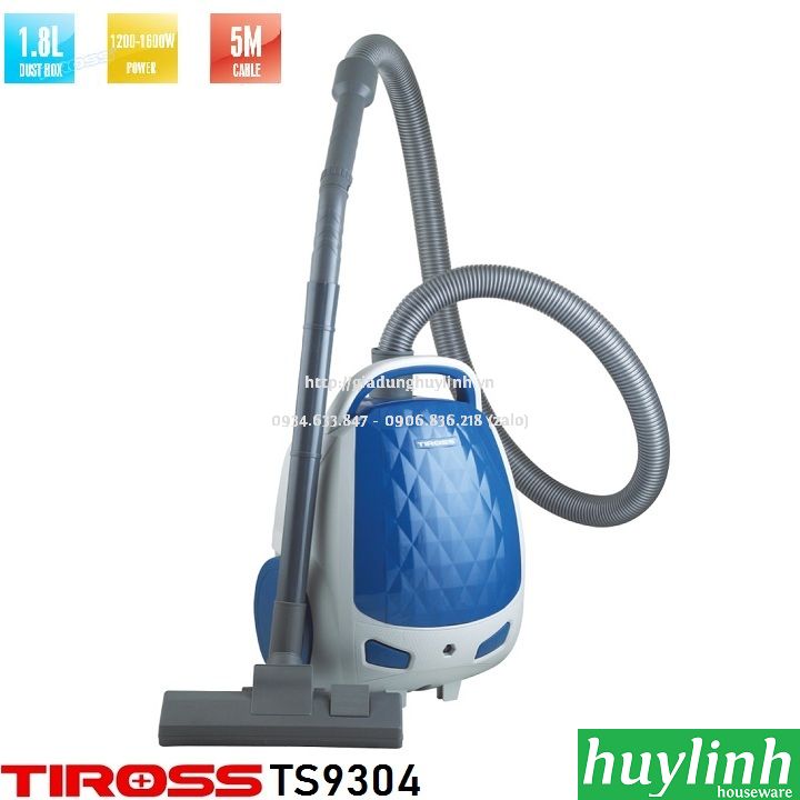 Máy hút bụi Tiross TS9304 - 1.8 lít - 1600W - Malaysia 2