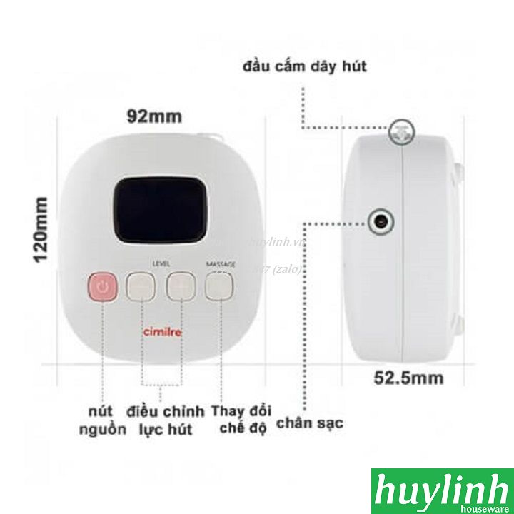 Máy hút sữa điện đôi Cimilre F1 - Hàn Quốc 4