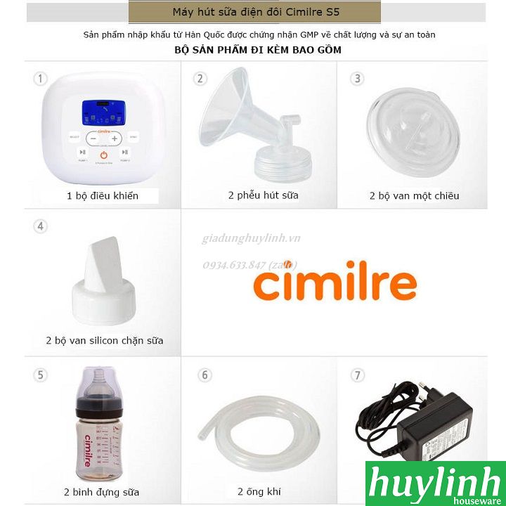 Máy hút sữa điện đôi Cimilre S5 - Hàn Quốc 2