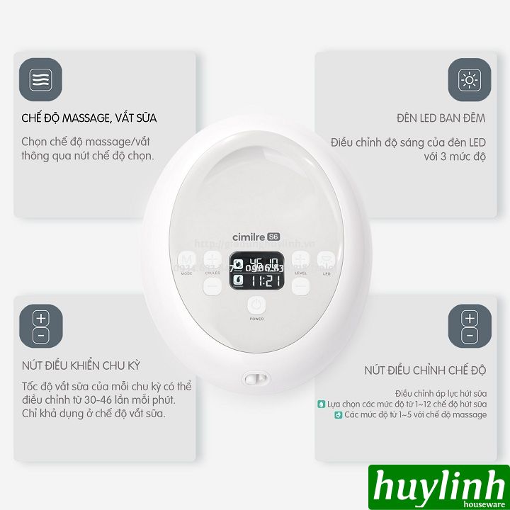 Máy hút sữa điện đôi Cimilre S6 - Made in Hàn Quốc 4